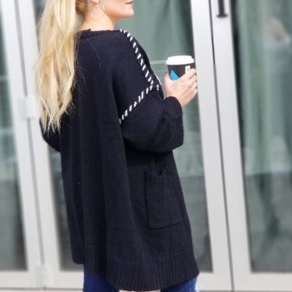 Oversized Cardigan - black - Picture 3 of 5